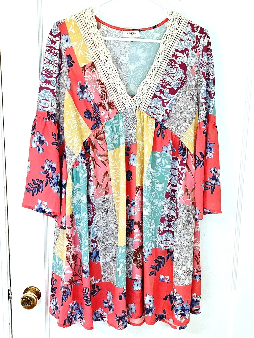 Umgee Patchwork Pattern Tunic